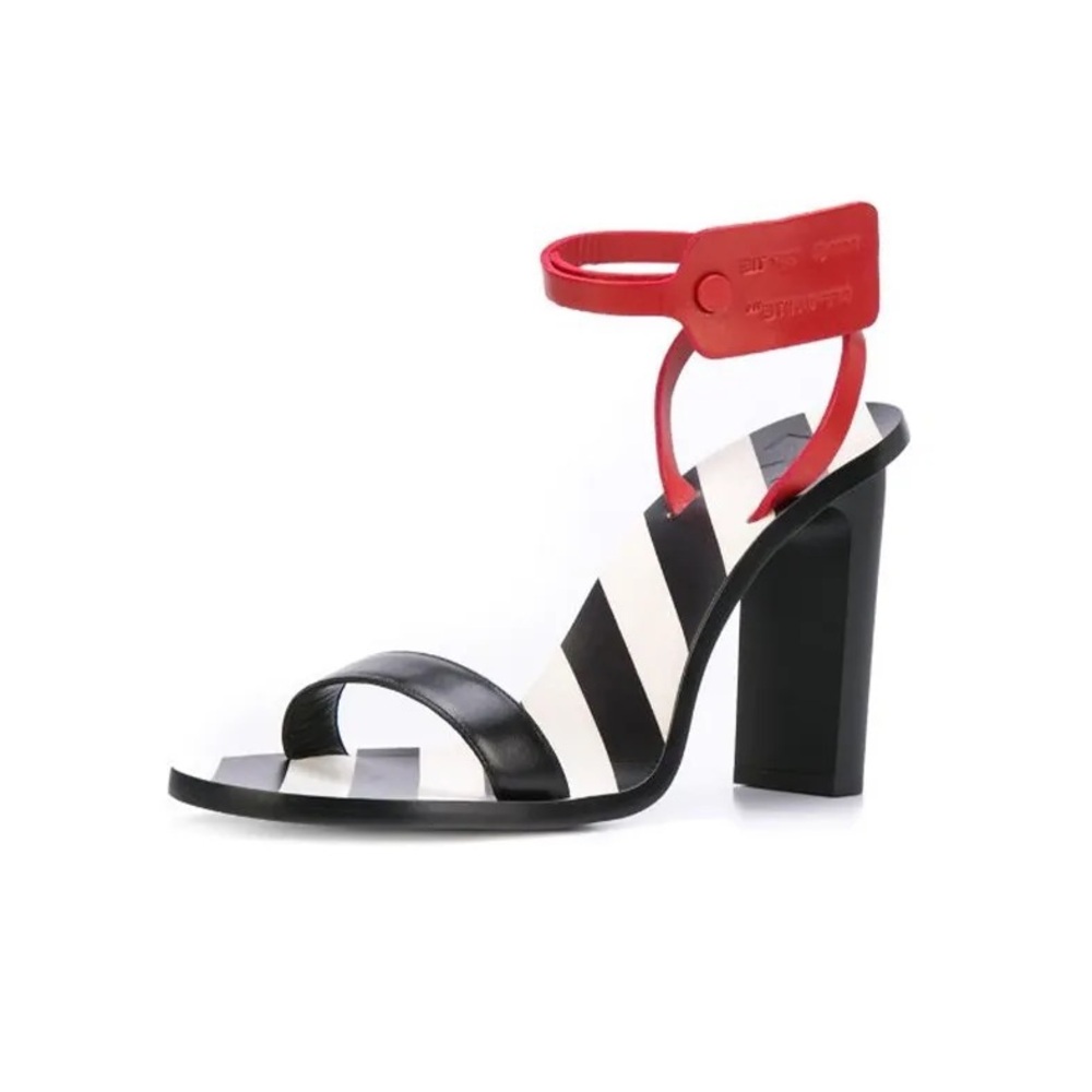 Stylish Black and Red Women's Off-White Heels
